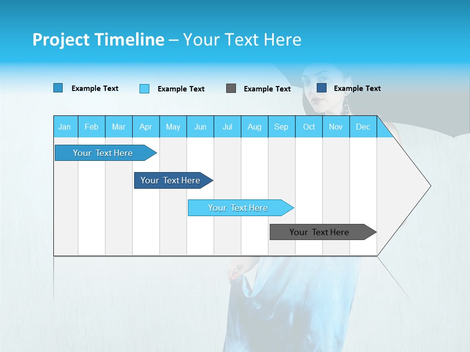 Atmosphere Rain Dress PowerPoint Template