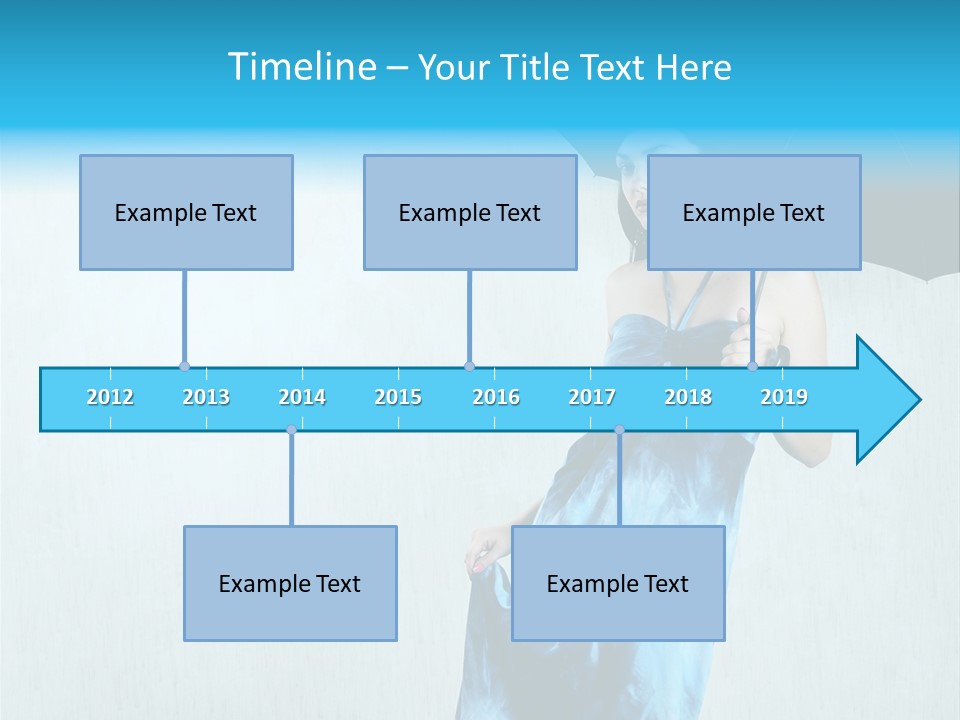 Atmosphere Rain Dress PowerPoint Template