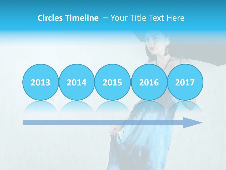 Atmosphere Rain Dress PowerPoint Template