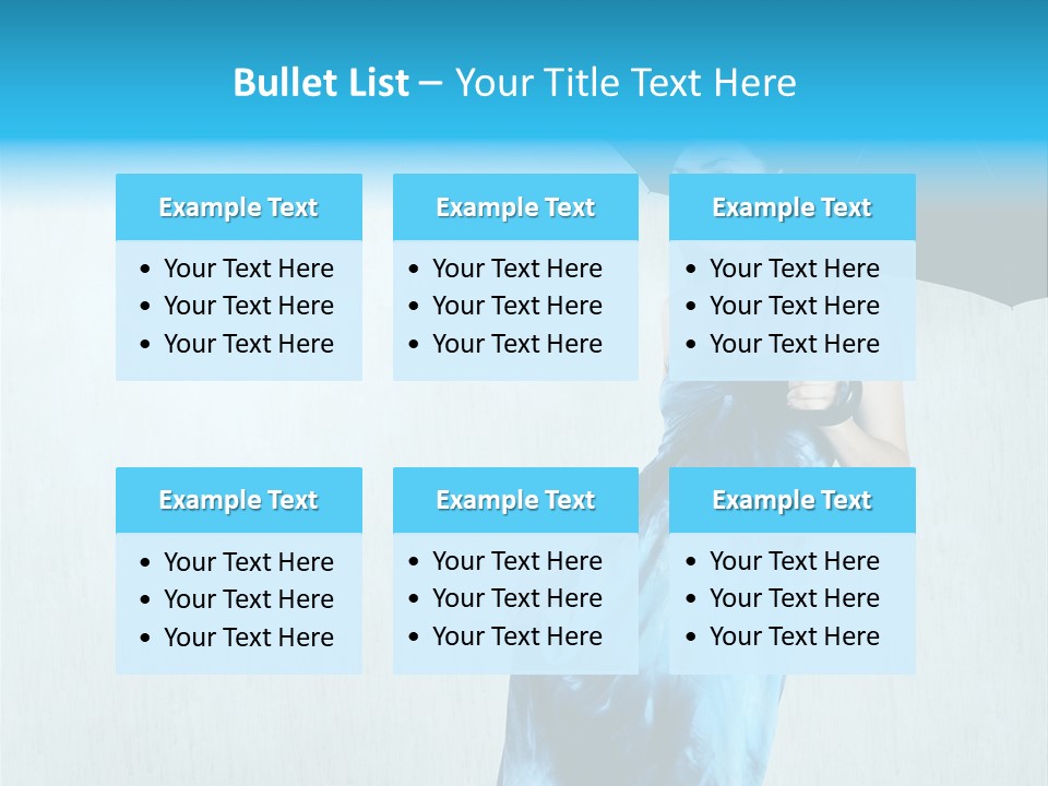 Atmosphere Rain Dress PowerPoint Template