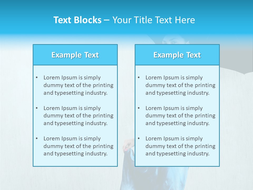 Atmosphere Rain Dress PowerPoint Template