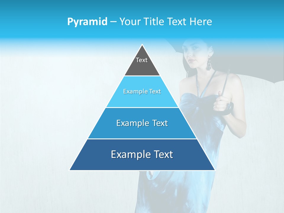 Atmosphere Rain Dress PowerPoint Template