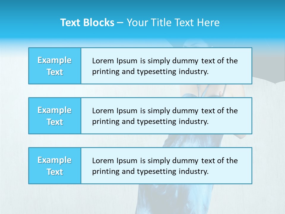 Atmosphere Rain Dress PowerPoint Template