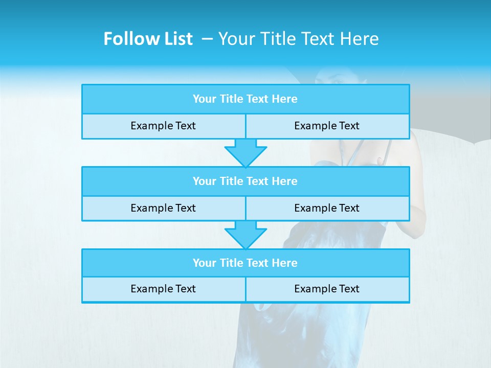 Atmosphere Rain Dress PowerPoint Template