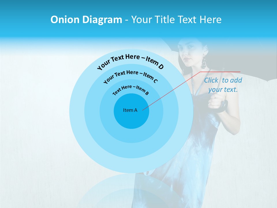 Atmosphere Rain Dress PowerPoint Template