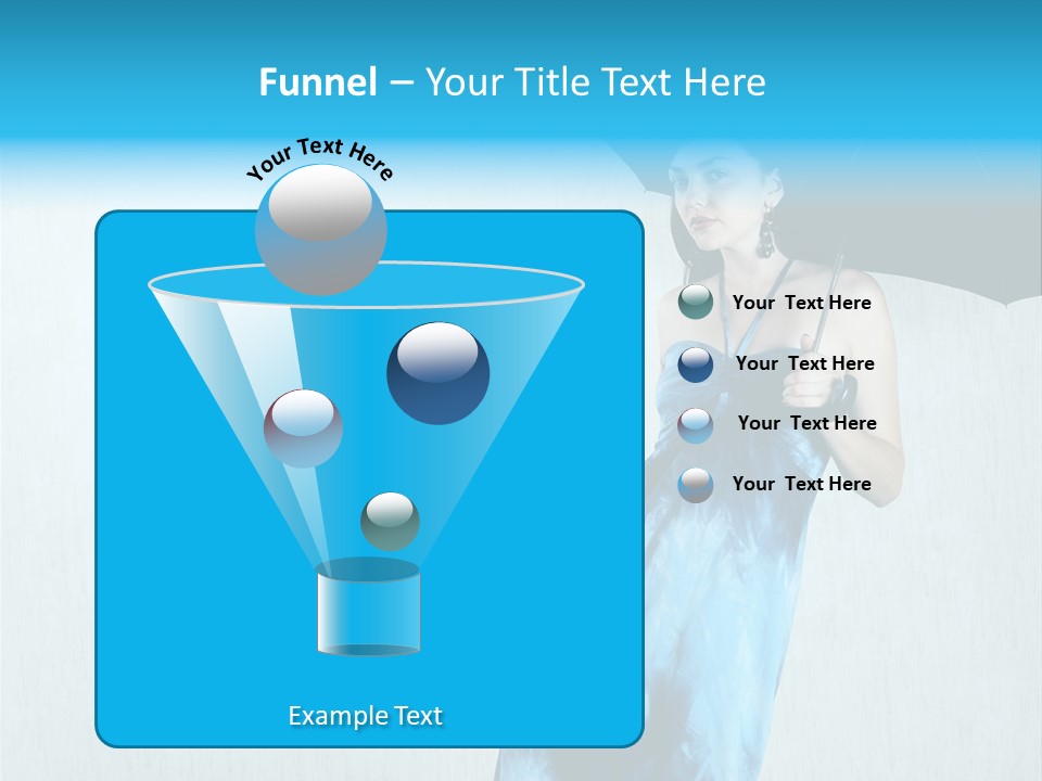 Atmosphere Rain Dress PowerPoint Template