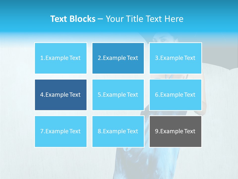 Atmosphere Rain Dress PowerPoint Template