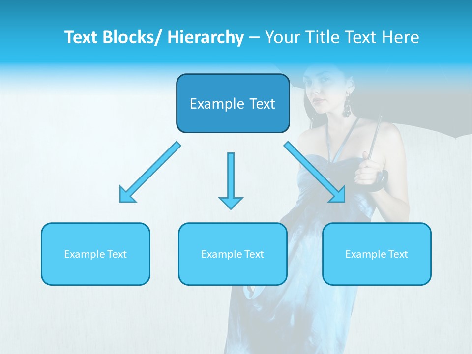 Atmosphere Rain Dress PowerPoint Template