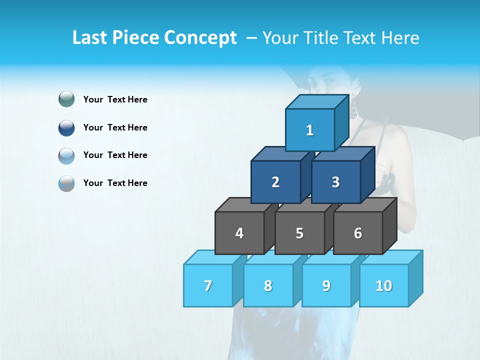 Atmosphere Rain Dress PowerPoint Template