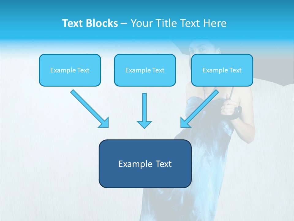 Atmosphere Rain Dress PowerPoint Template