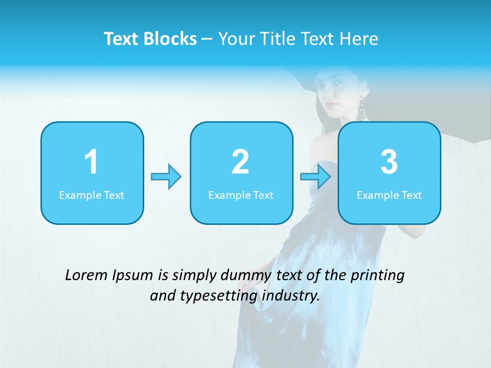 Atmosphere Rain Dress PowerPoint Template