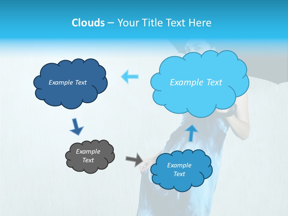 Atmosphere Rain Dress PowerPoint Template