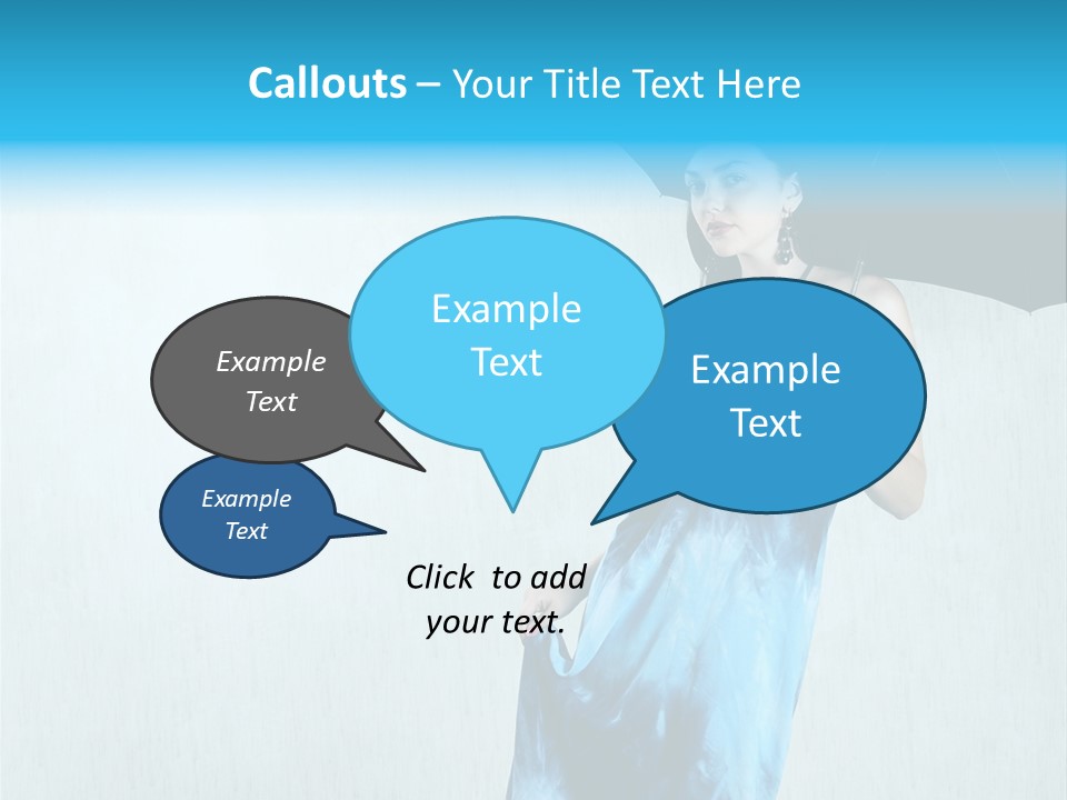 Atmosphere Rain Dress PowerPoint Template