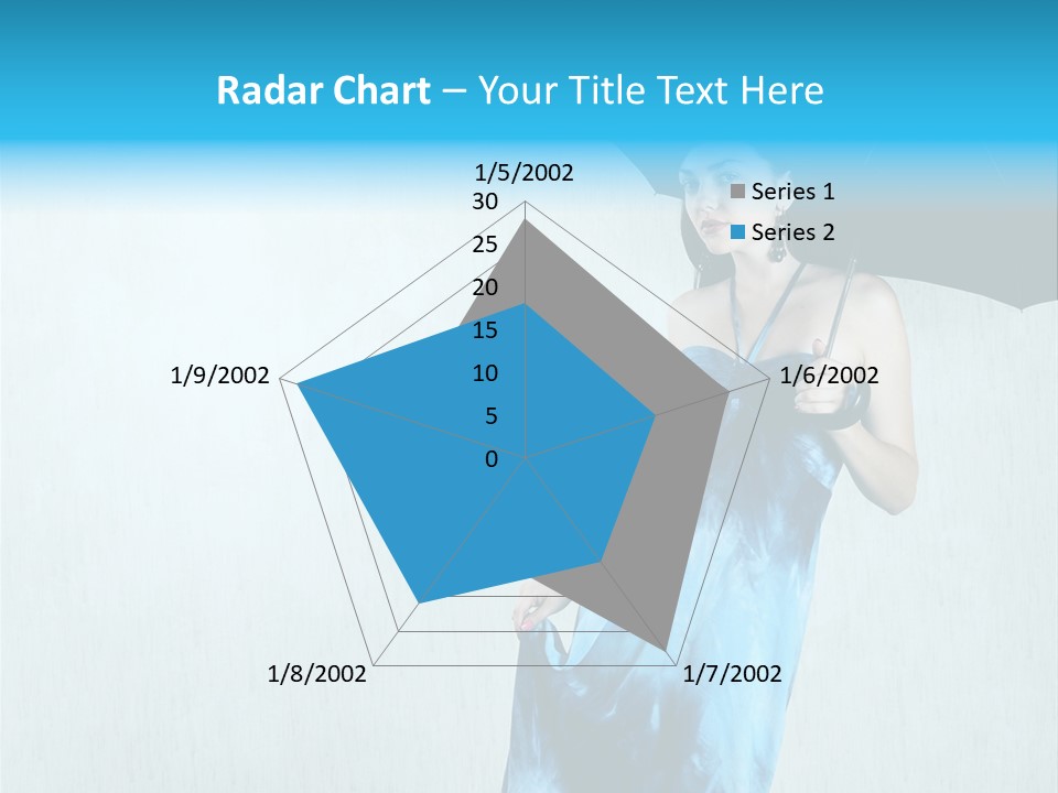 Atmosphere Rain Dress PowerPoint Template