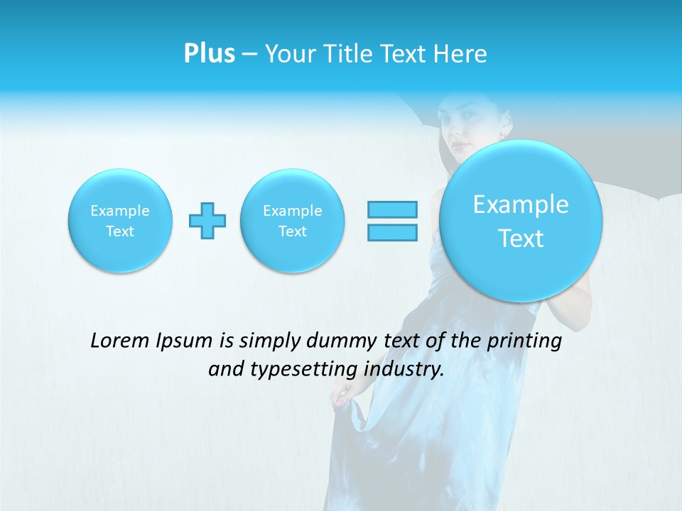 Atmosphere Rain Dress PowerPoint Template
