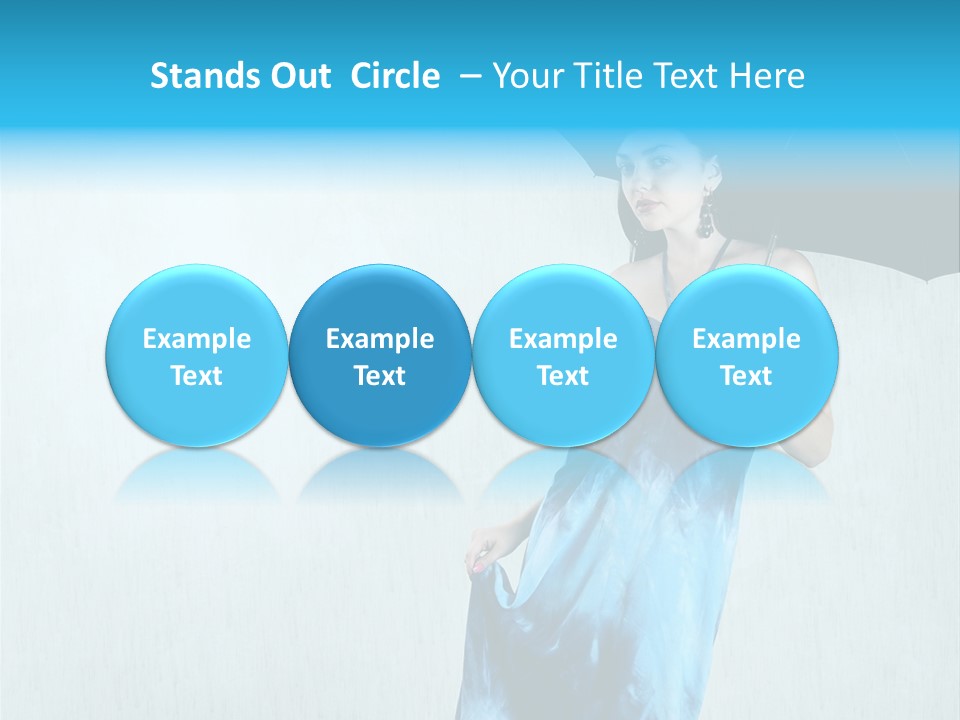 Atmosphere Rain Dress PowerPoint Template