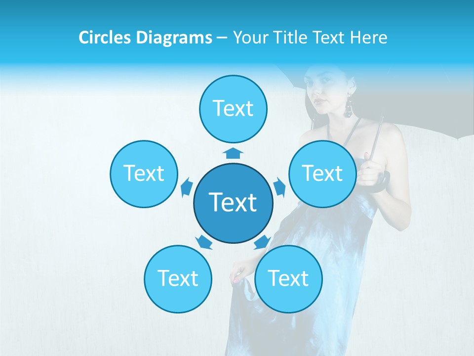 Atmosphere Rain Dress PowerPoint Template