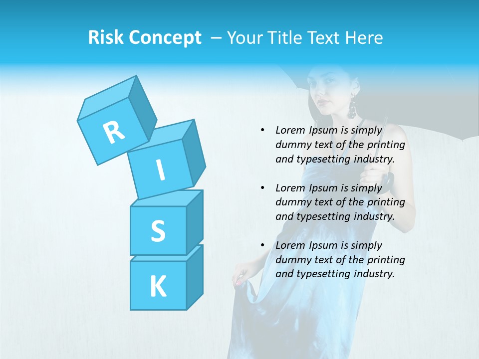 Atmosphere Rain Dress PowerPoint Template