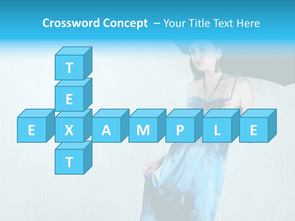 Atmosphere Rain Dress PowerPoint Template