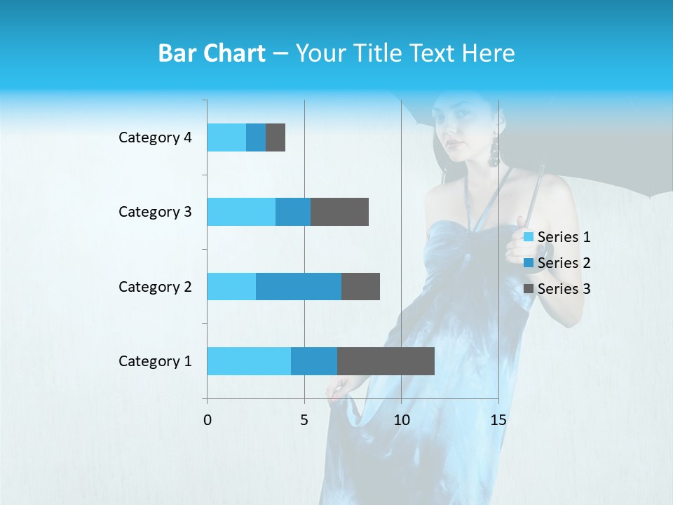 Atmosphere Rain Dress PowerPoint Template