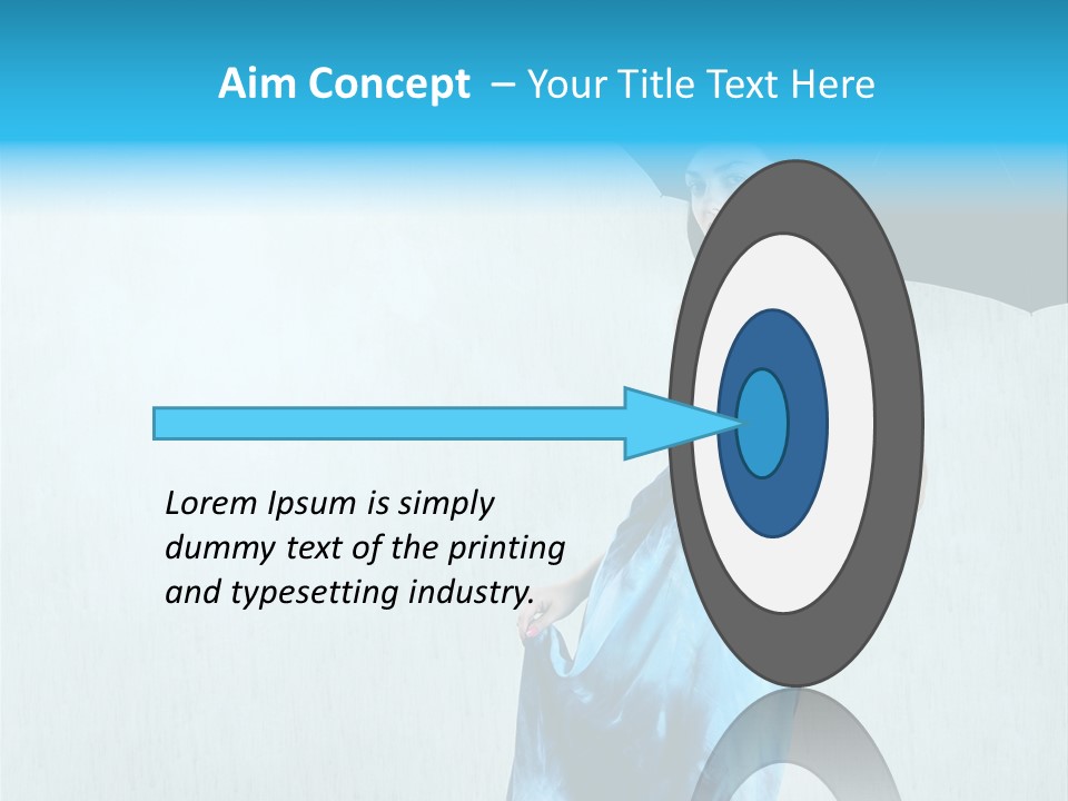 Atmosphere Rain Dress PowerPoint Template