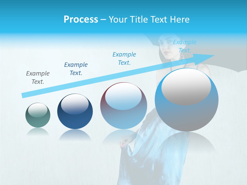 Atmosphere Rain Dress PowerPoint Template