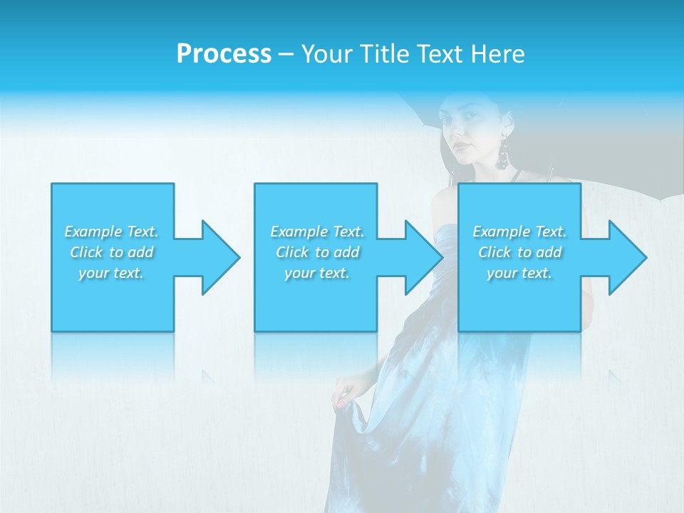 Atmosphere Rain Dress PowerPoint Template