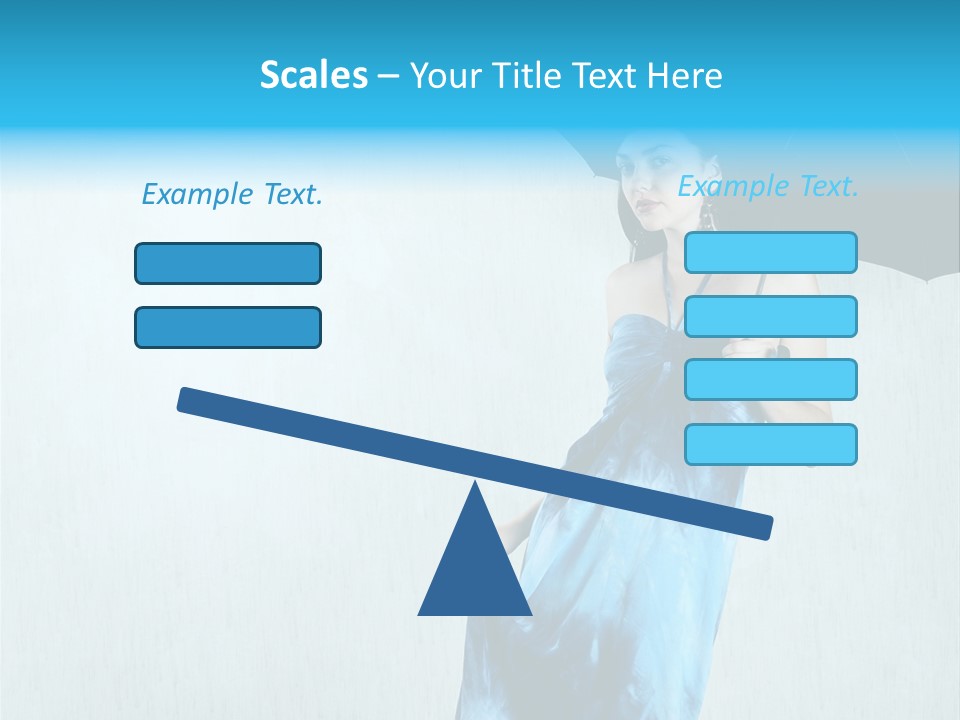 Atmosphere Rain Dress PowerPoint Template