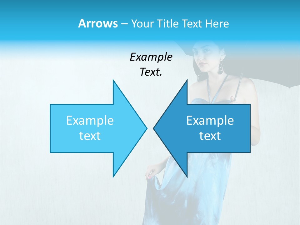 Atmosphere Rain Dress PowerPoint Template