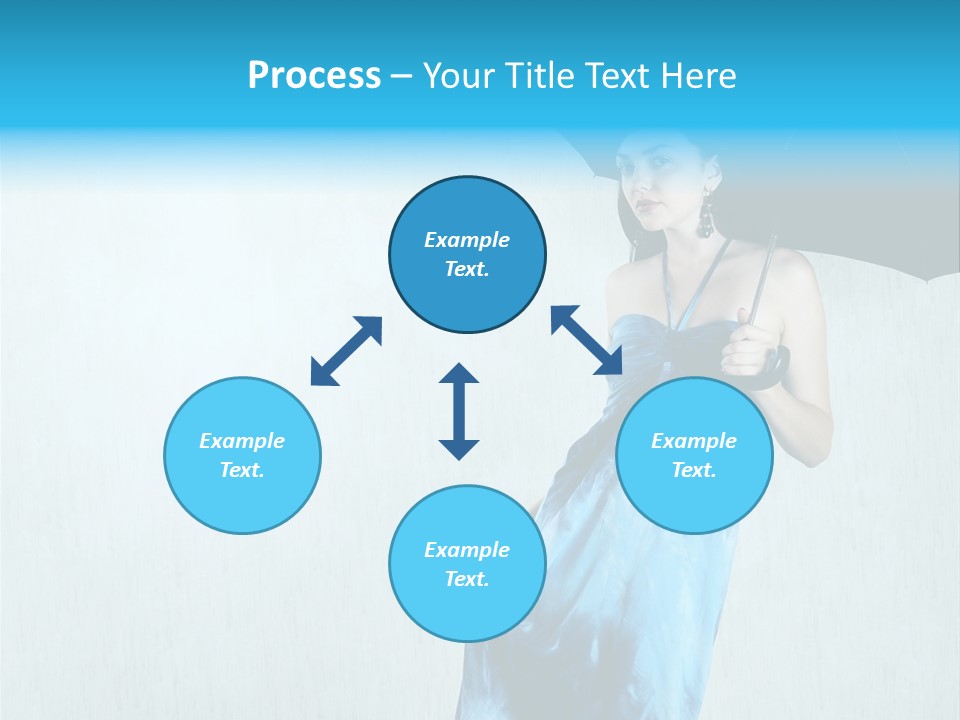 Atmosphere Rain Dress PowerPoint Template