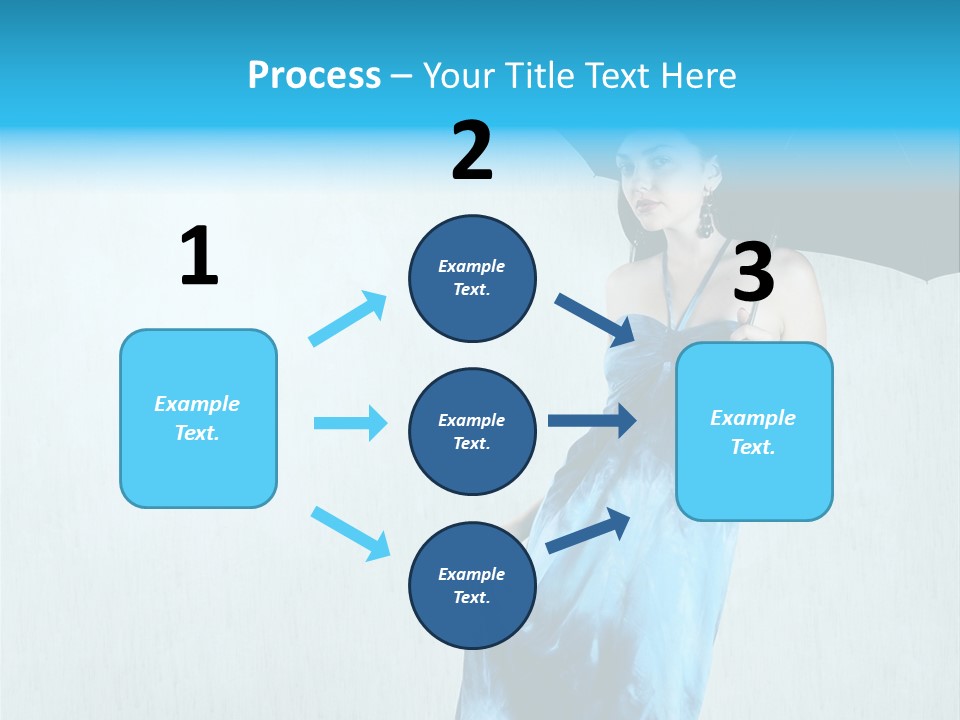 Atmosphere Rain Dress PowerPoint Template