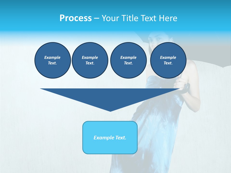 Atmosphere Rain Dress PowerPoint Template