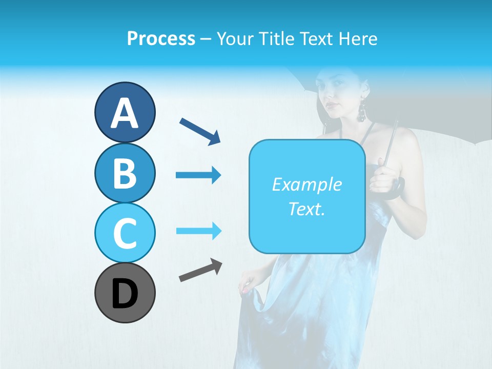 Atmosphere Rain Dress PowerPoint Template