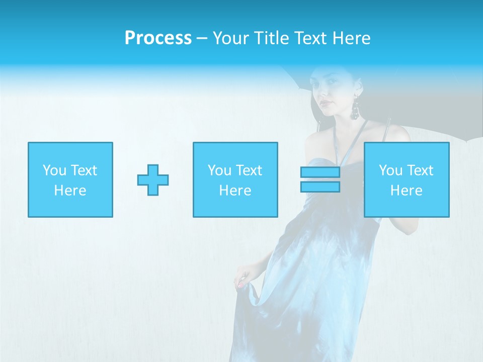 Atmosphere Rain Dress PowerPoint Template