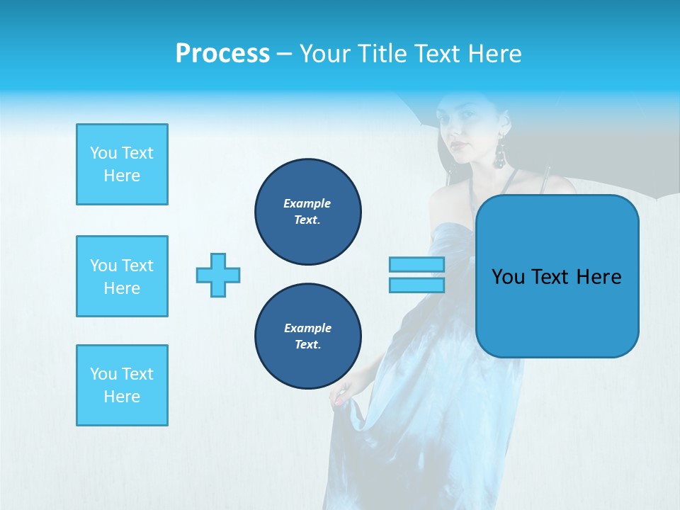 Atmosphere Rain Dress PowerPoint Template