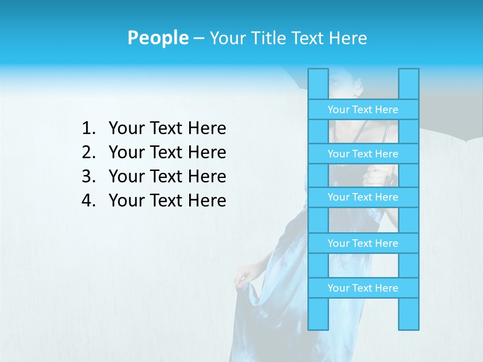 Atmosphere Rain Dress PowerPoint Template