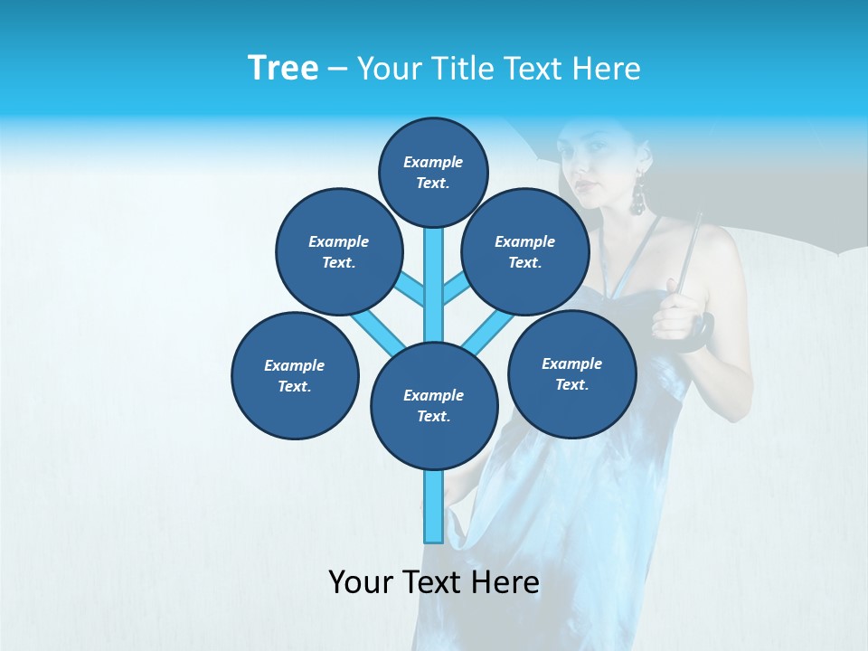 Atmosphere Rain Dress PowerPoint Template