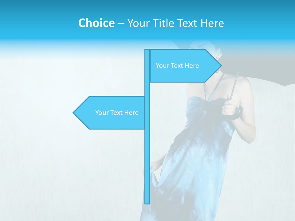 Atmosphere Rain Dress PowerPoint Template