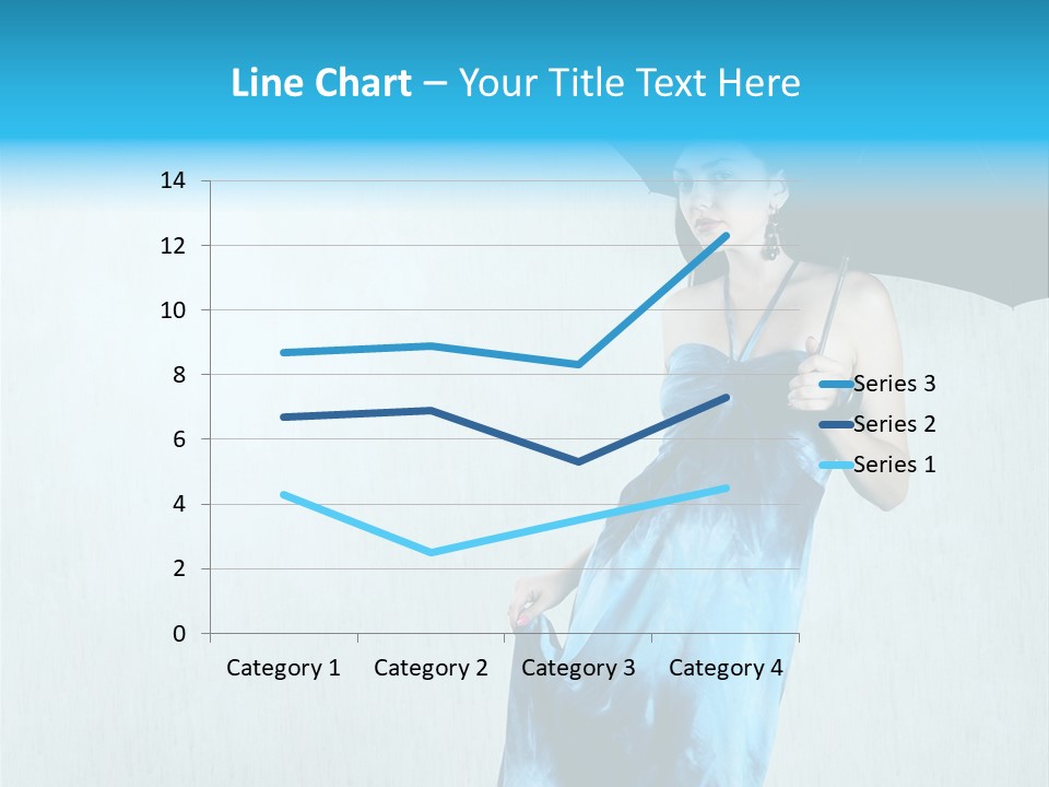 Atmosphere Rain Dress PowerPoint Template