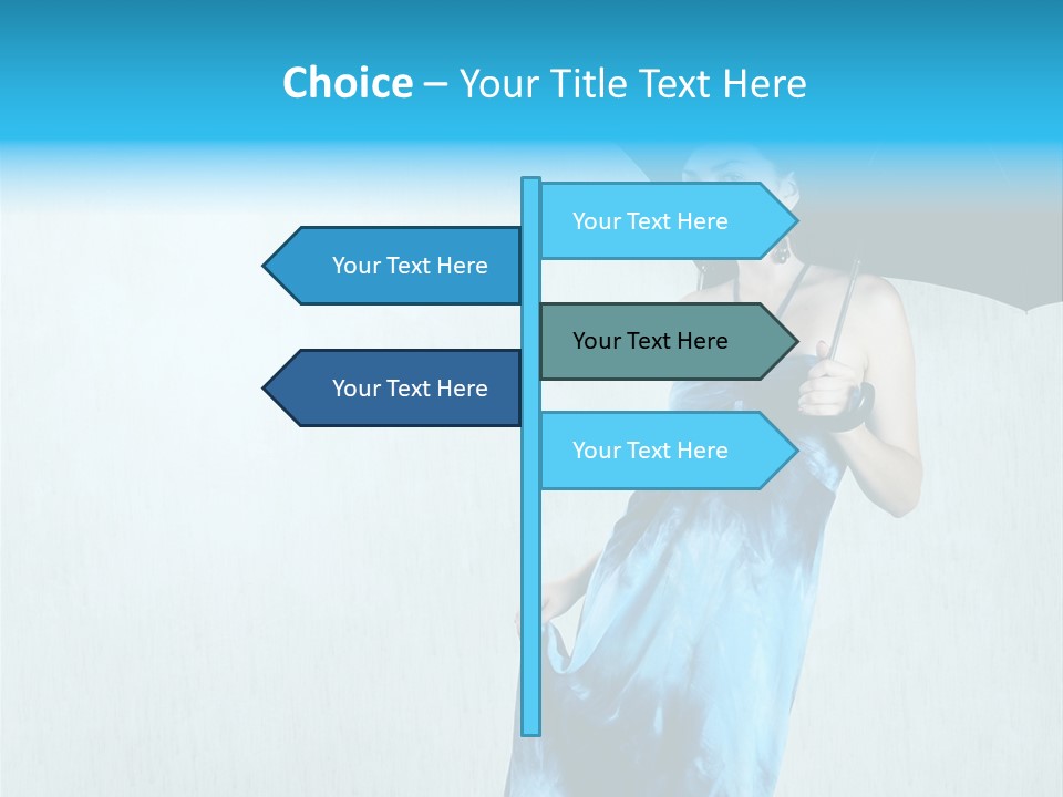 Atmosphere Rain Dress PowerPoint Template