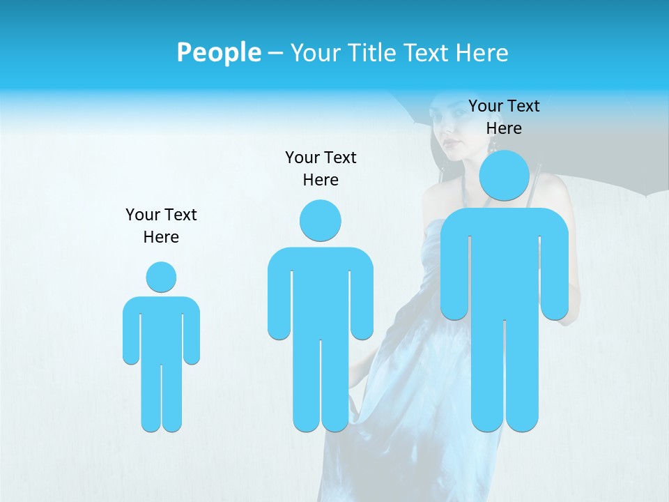 Atmosphere Rain Dress PowerPoint Template