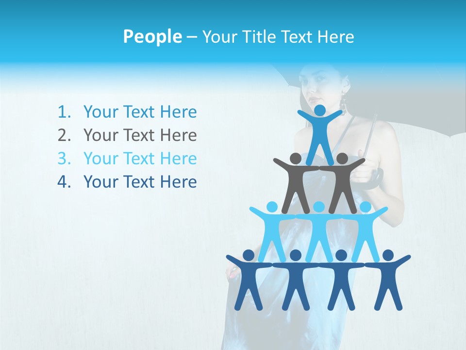 Atmosphere Rain Dress PowerPoint Template