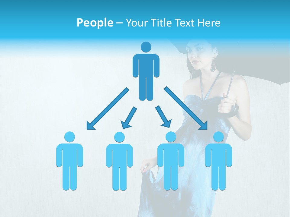 Atmosphere Rain Dress PowerPoint Template