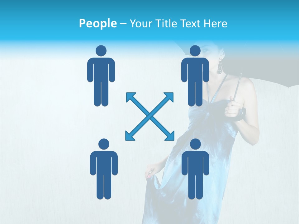 Atmosphere Rain Dress PowerPoint Template