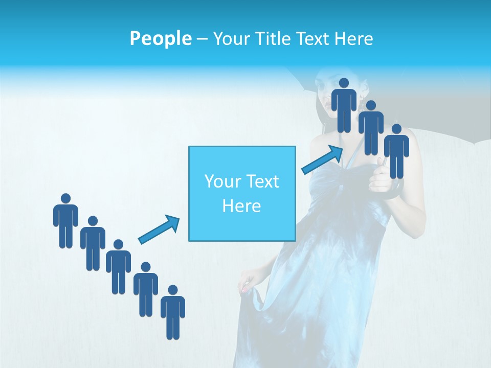 Atmosphere Rain Dress PowerPoint Template