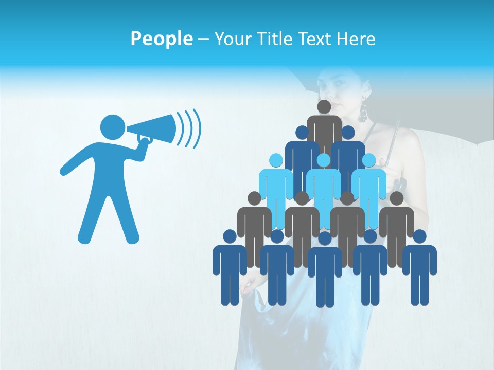 Atmosphere Rain Dress PowerPoint Template