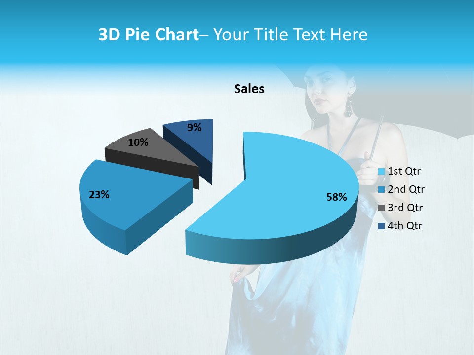 Atmosphere Rain Dress PowerPoint Template