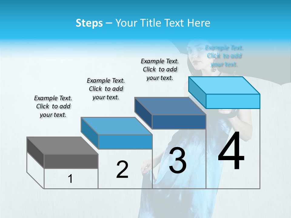 Atmosphere Rain Dress PowerPoint Template