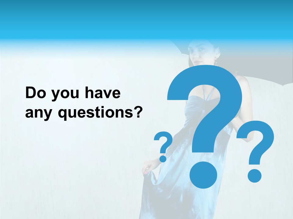 Atmosphere Rain Dress PowerPoint Template