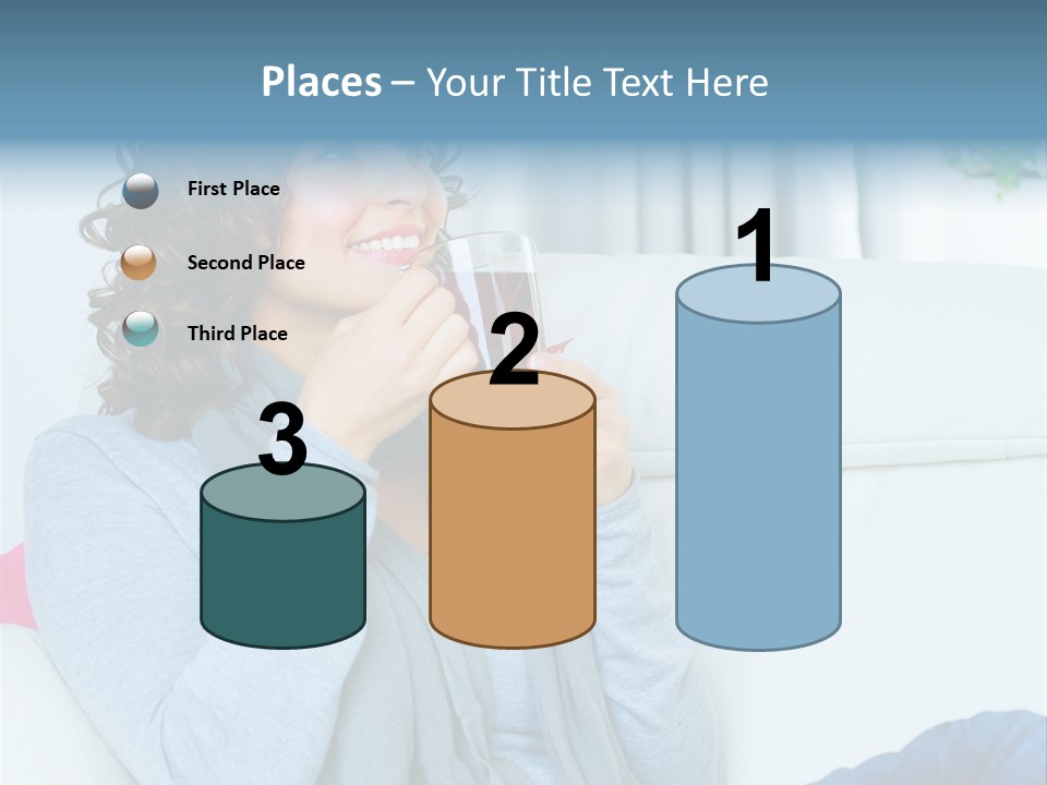 Casual Green Cup PowerPoint Template